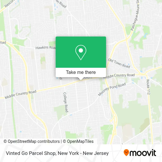 Vinted Go Parcel Shop map