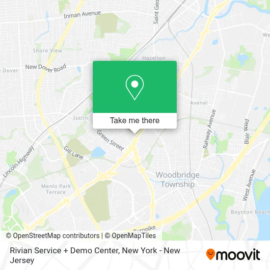 Rivian Service + Demo Center map