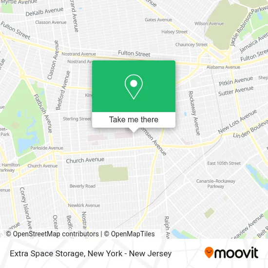 Extra Space Storage map