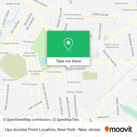 Ups Access Point Location map