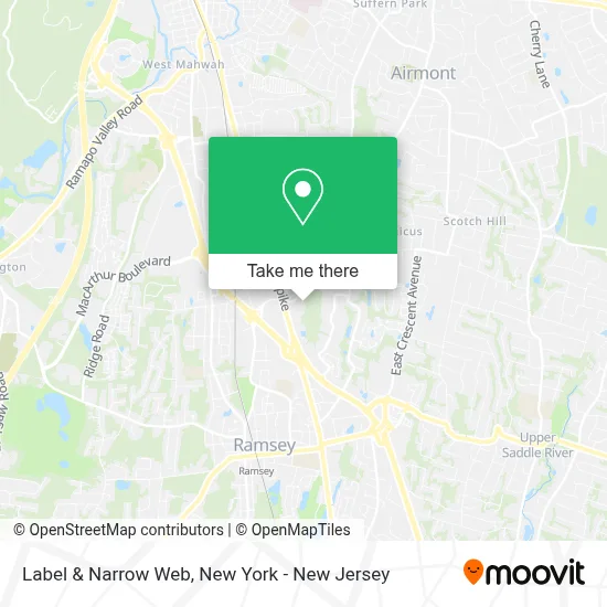 Label & Narrow Web map