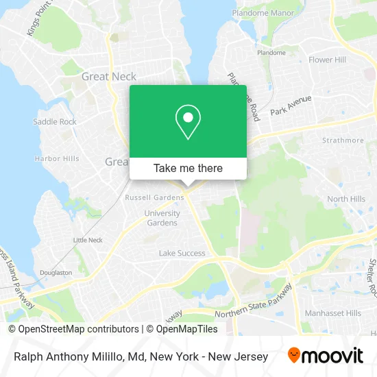 Ralph Anthony Milillo, Md map