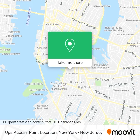 Ups Access Point Location map