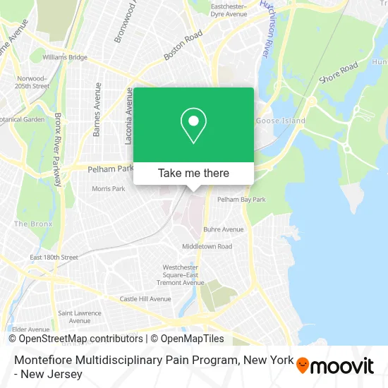 Mapa de Montefiore Multidisciplinary Pain Program