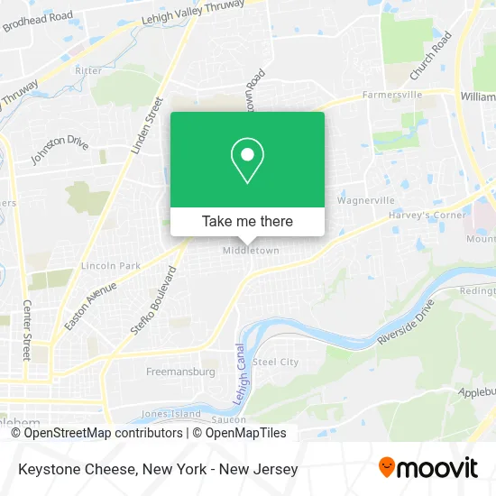 Keystone Cheese map