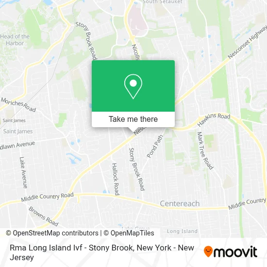 Rma Long Island Ivf - Stony Brook map