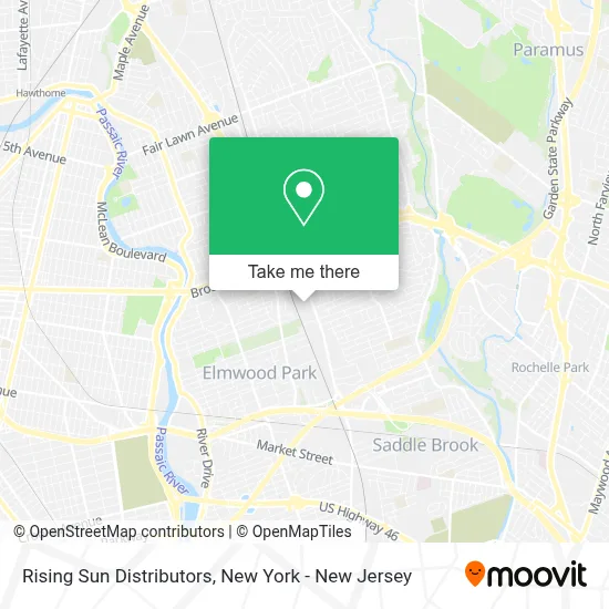 Rising Sun Distributors map