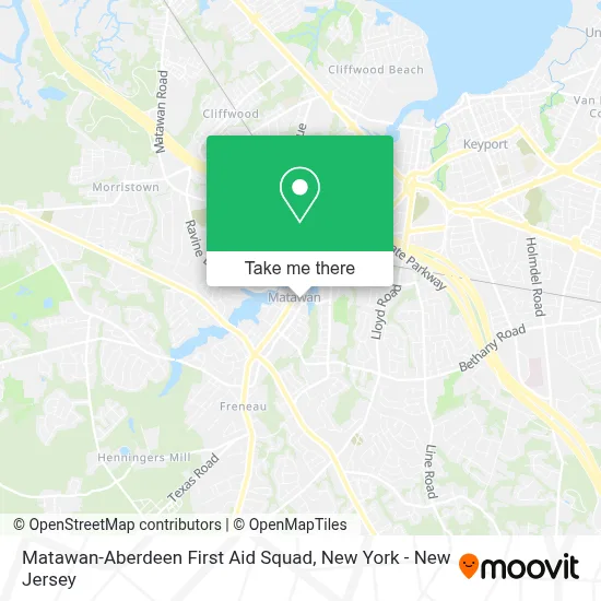 Matawan-Aberdeen First Aid Squad map