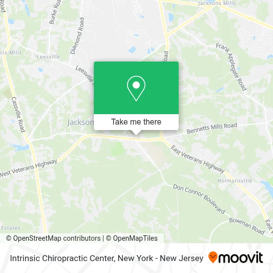 Intrinsic Chiropractic Center map