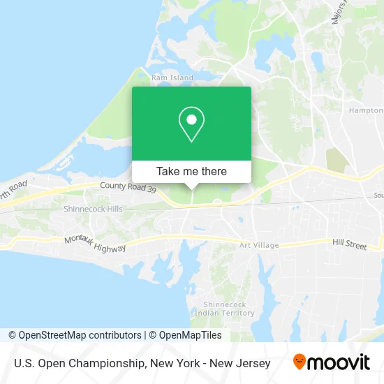 U.S. Open Championship map