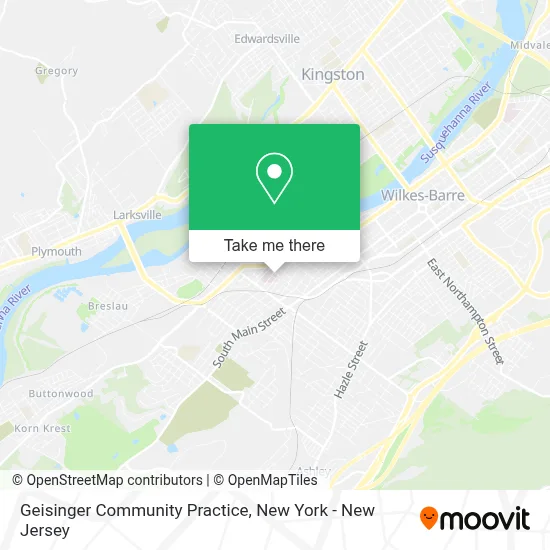 Geisinger Community Practice map