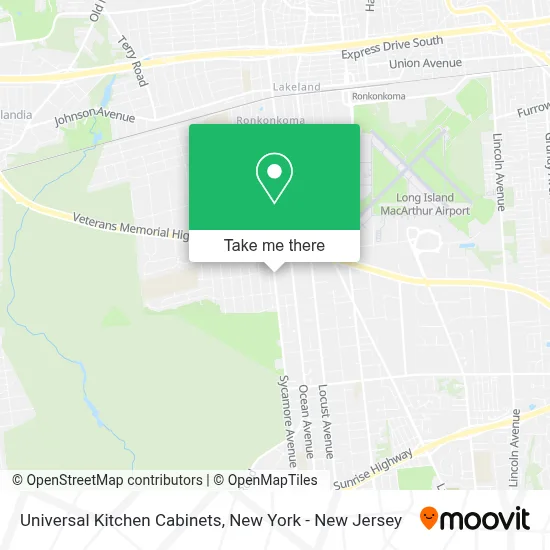 Universal Kitchen Cabinets map