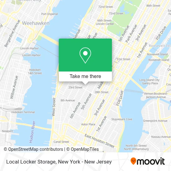 Local Locker Storage map