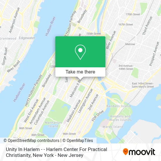 Unity In Harlem - -  Harlem Center For Practical Christianity map