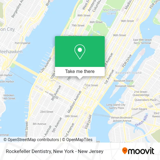 Rockefeller Dentistry map