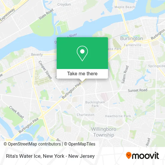 Rita's Water Ice map