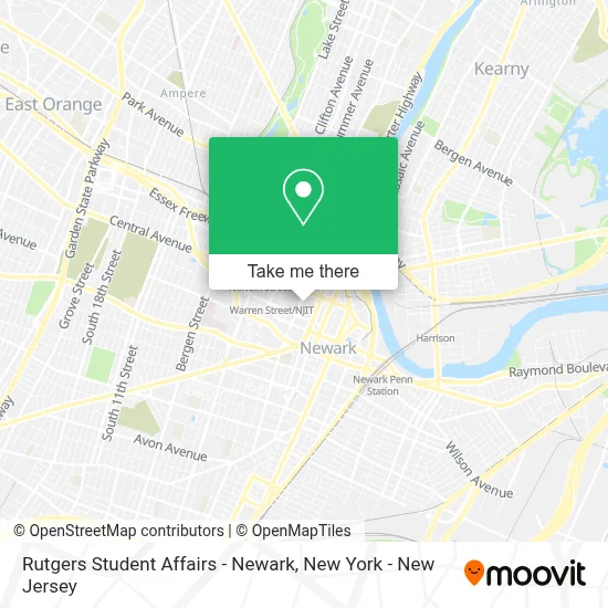 Rutgers Student Affairs - Newark map