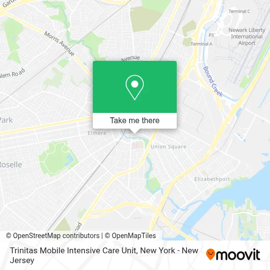 Trinitas Mobile Intensive Care Unit map