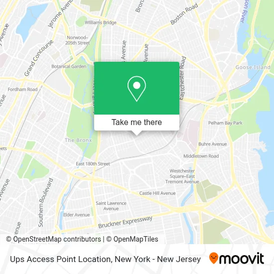Ups Access Point Location map