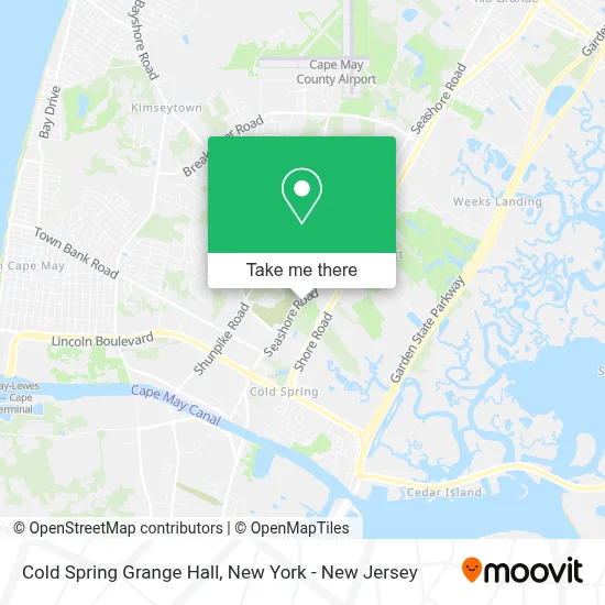 Cold Spring Grange Hall map