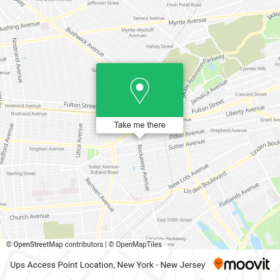 Ups Access Point Location map