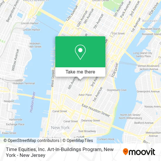 Time Equities, Inc. Art-In-Buildings Program map