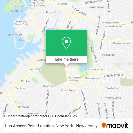 Ups Access Point Location map