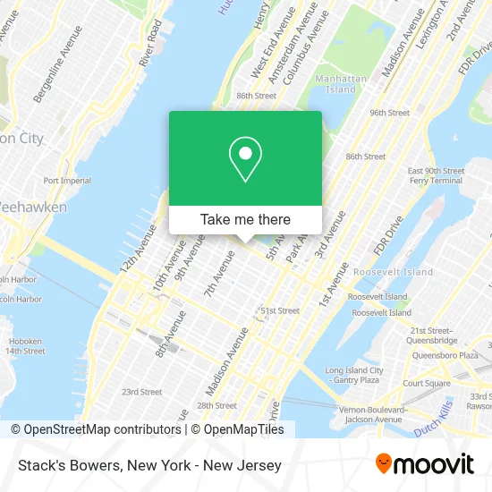 Stack's Bowers map