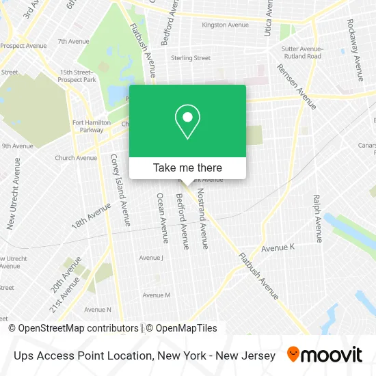 Ups Access Point Location map