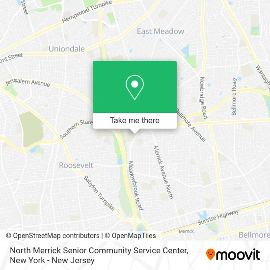 North Merrick Senior Community Service Center map