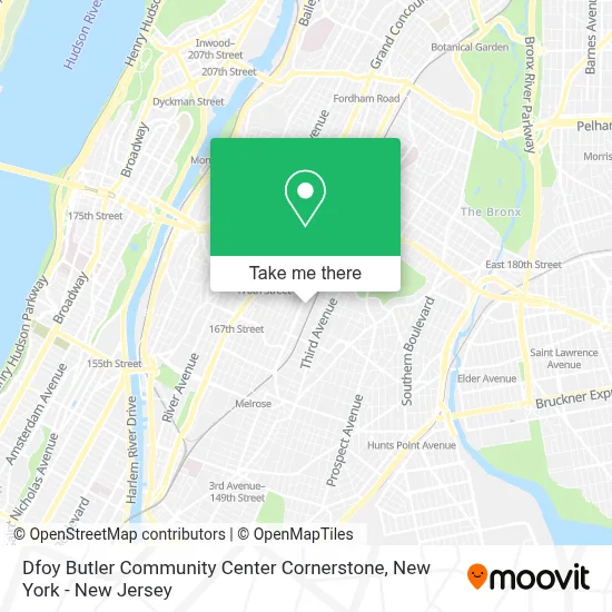 Dfoy Butler Community Center Cornerstone map