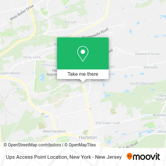Ups Access Point Location map