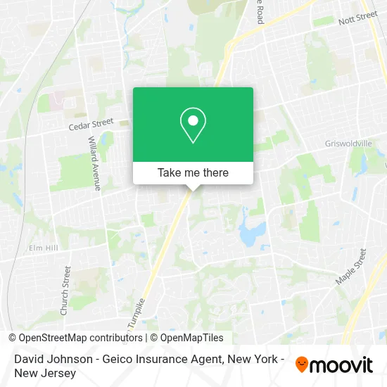 David Johnson - Geico Insurance Agent map