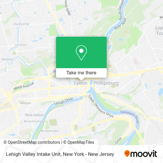 Lehigh Valley Intake Unit map