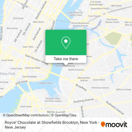 Royce' Chocolate at Showfields Brooklyn map