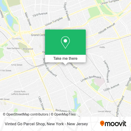 Vinted Go Parcel Shop map
