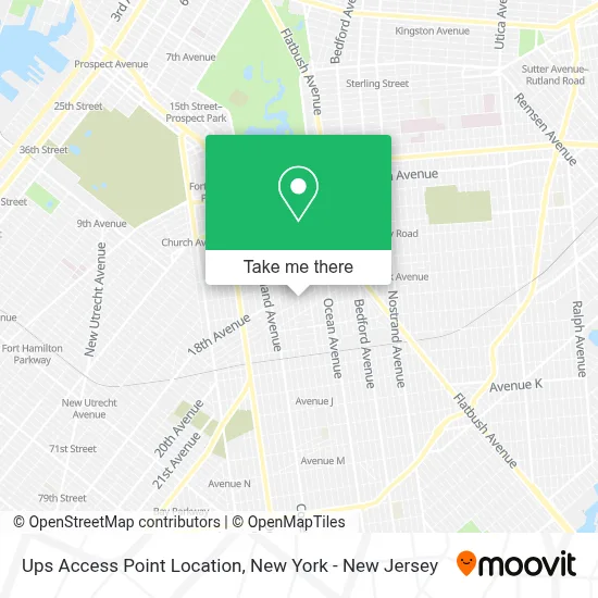 Ups Access Point Location map