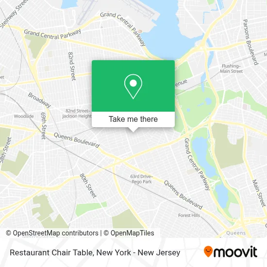 Restaurant Chair Table map