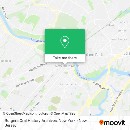 Rutgers Oral History Archives map