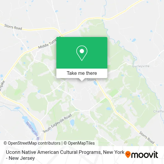 Uconn Native American Cultural Programs map