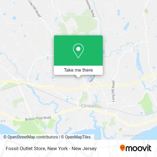Fossil Outlet Store map