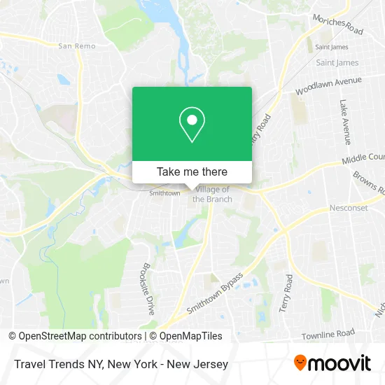 Travel Trends NY map