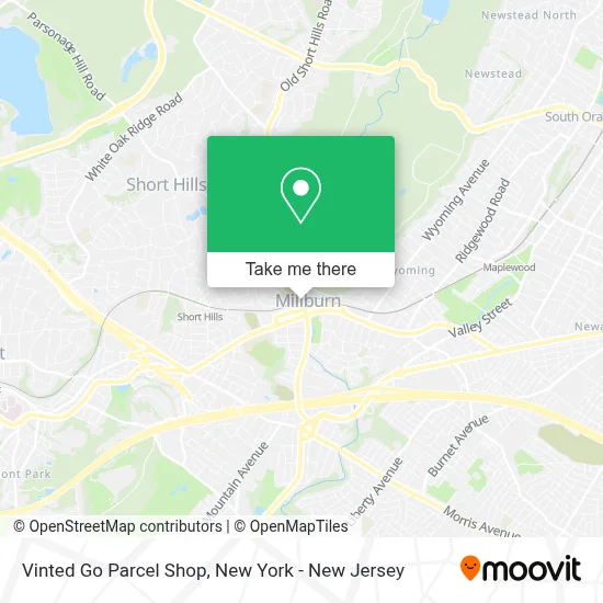 Vinted Go Parcel Shop map