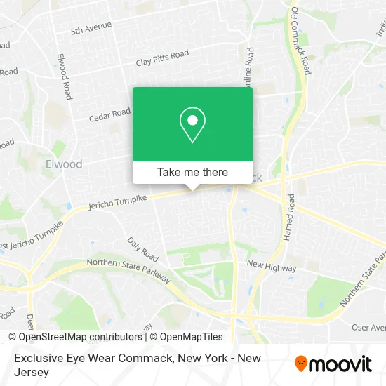 Exclusive Eye Wear Commack map