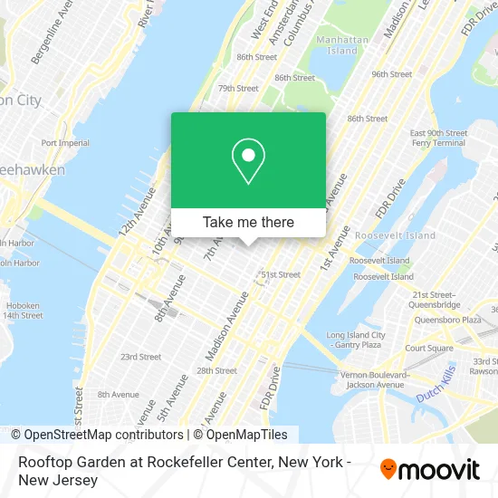 Rooftop Garden at Rockefeller Center map