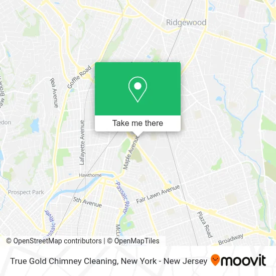 True Gold Chimney Cleaning map