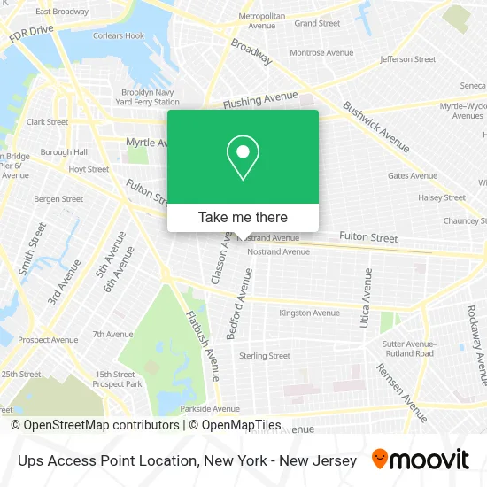 Ups Access Point Location map