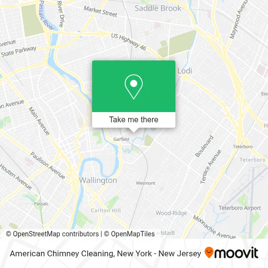 American Chimney Cleaning map