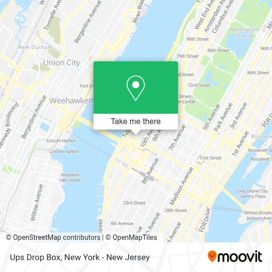 Ups Drop Box map