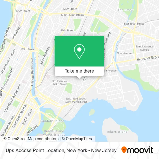 Ups Access Point Location map